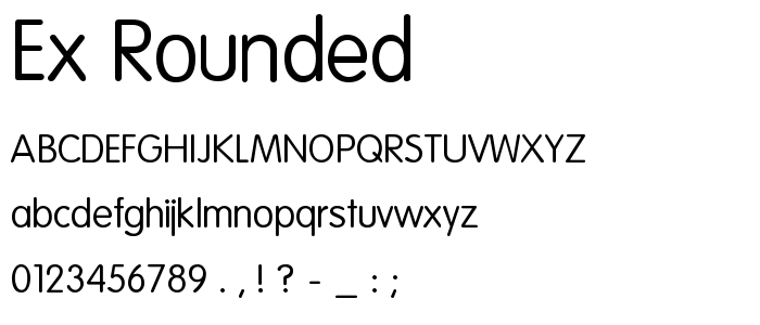 Ex Rounded font